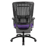 Vertical Black Mesh Back Chair with Shiny Black Base 1